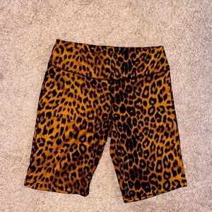 Vernacular Leopard Print Biker shorts